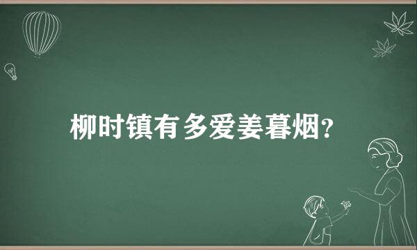 柳时镇有多爱姜暮烟？