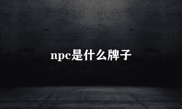 npc是什么牌子