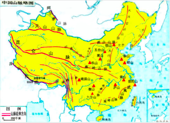 中国主要山脉