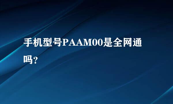 手机型号PAAM00是全网通吗？