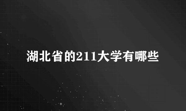 湖北省的211大学有哪些