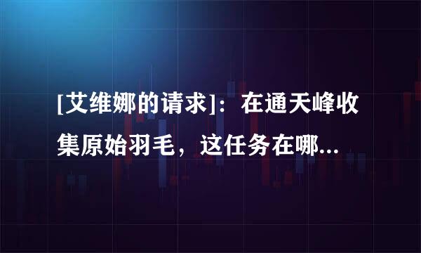 [艾维娜的请求]：在通天峰收集原始羽毛，这任务在哪里接，要塞旅馆2级吗？还是在海加尔山艾维娜圣诞接