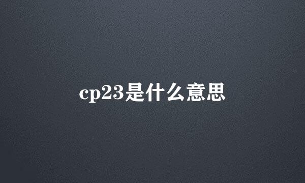 cp23是什么意思