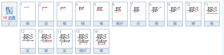 髻怎么读？