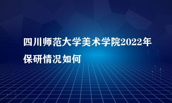 四川师范大学美术学院2022年保研情况如何