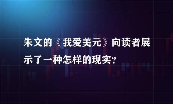 朱文的《我爱美元》向读者展示了一种怎样的现实？