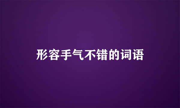 形容手气不错的词语