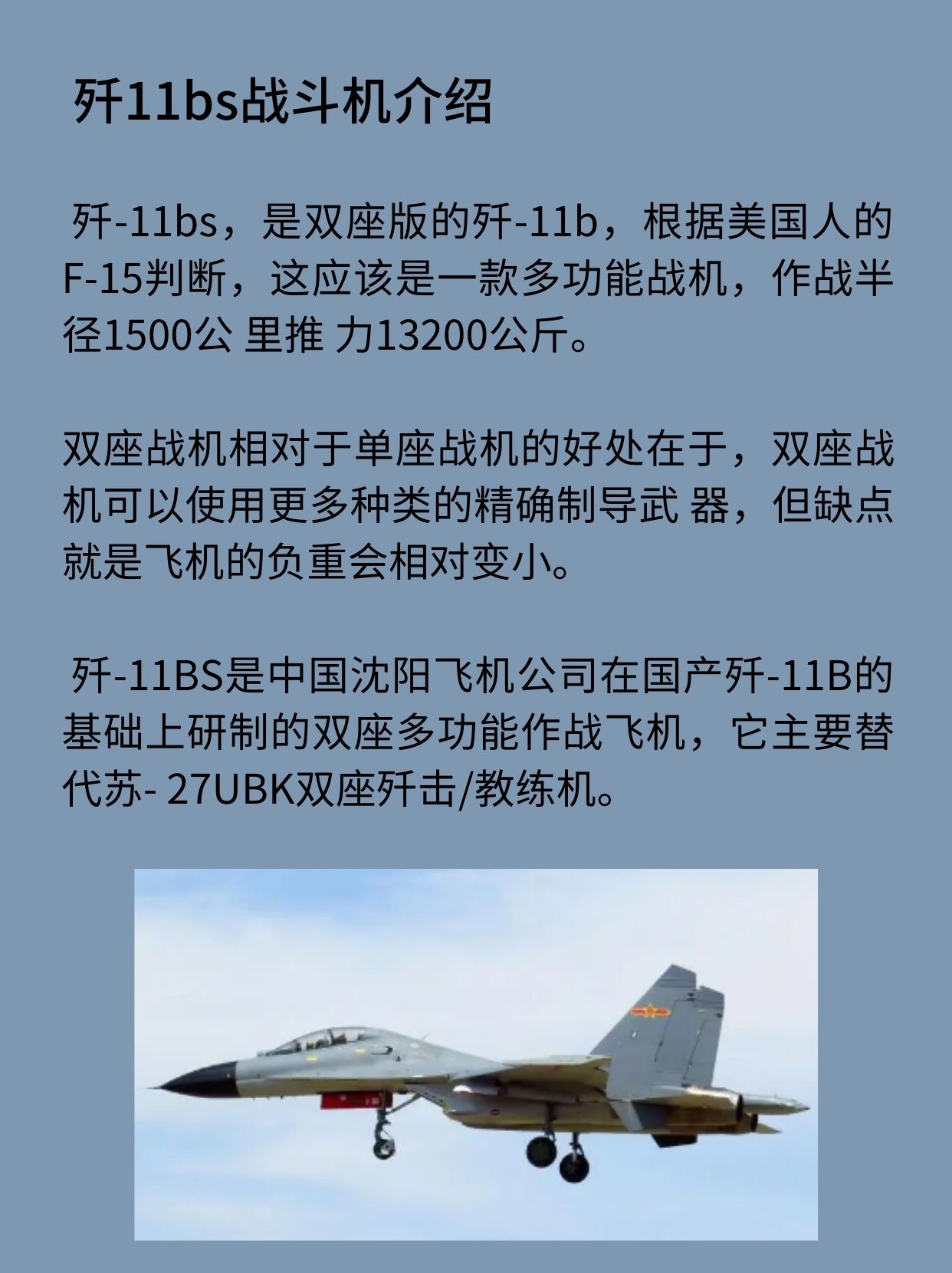 中国歼11bs和歼16区别