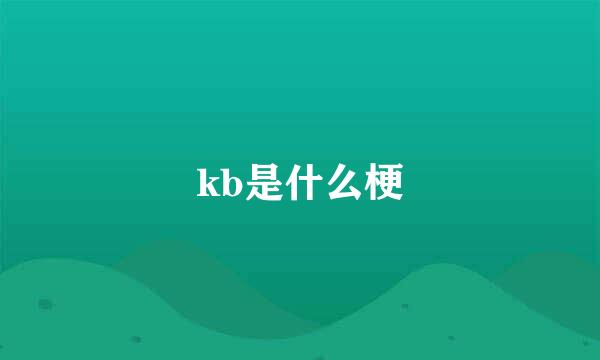 kb是什么梗