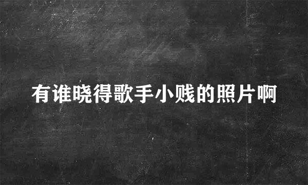 有谁晓得歌手小贱的照片啊