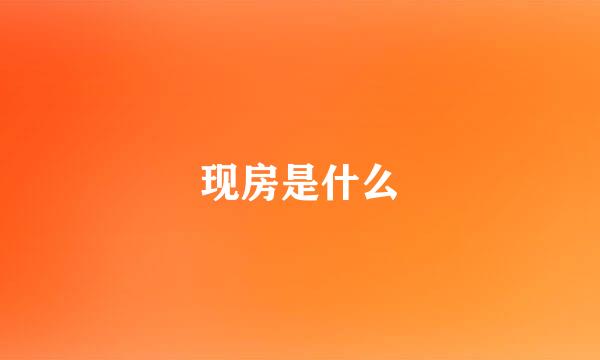 现房是什么