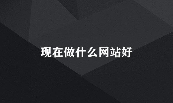 现在做什么网站好