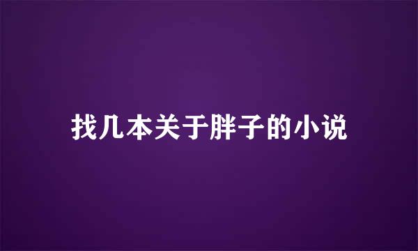 找几本关于胖子的小说