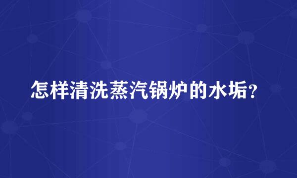 怎样清洗蒸汽锅炉的水垢？