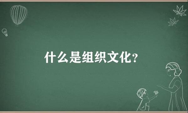 什么是组织文化？