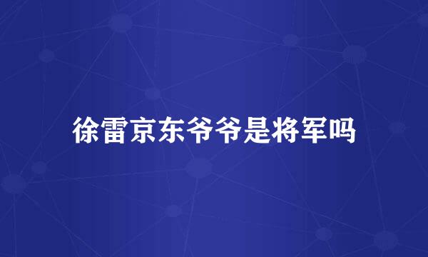 徐雷京东爷爷是将军吗