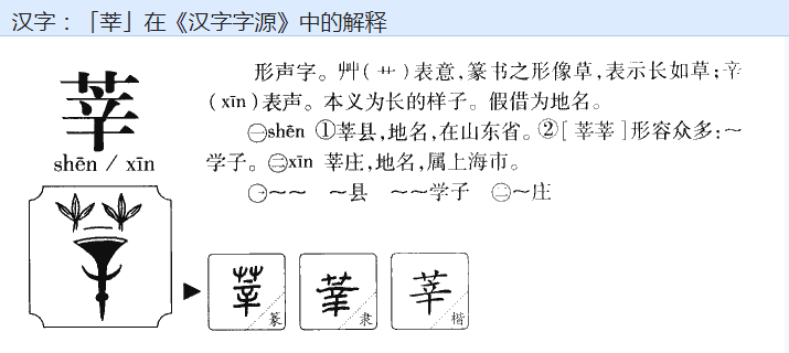 “莘”怎么读？