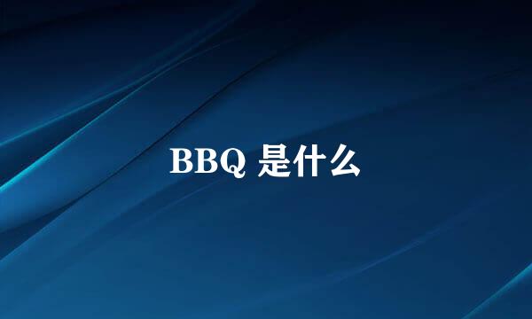 BBQ 是什么