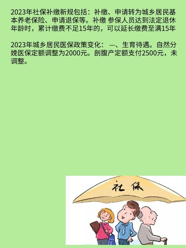 社保政策最新