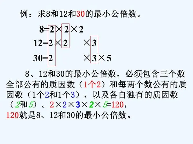 最小公倍数怎么求