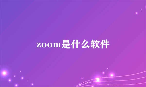 zoom是什么软件