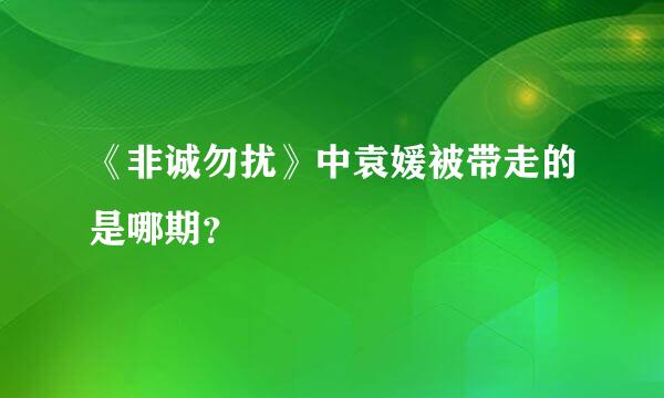 《非诚勿扰》中袁媛被带走的是哪期？