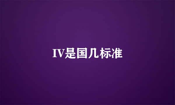 IV是国几标准