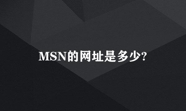 MSN的网址是多少?