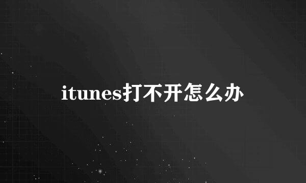 itunes打不开怎么办