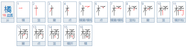 橘的组词是什么