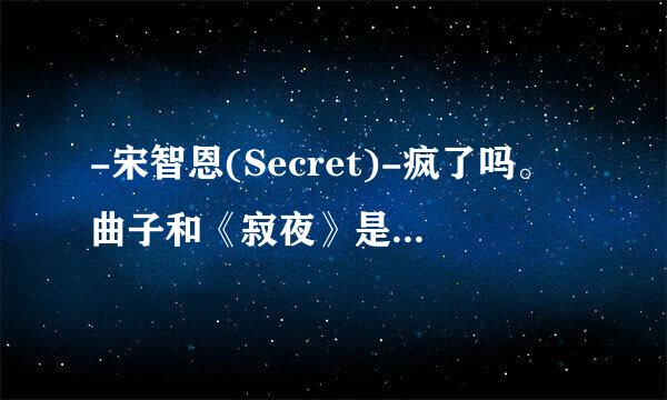 -宋智恩(Secret)-疯了吗。曲子和《寂夜》是一样的、本兮不是原创的吧