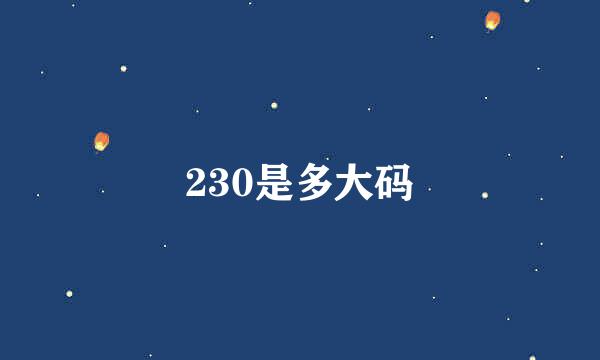 230是多大码