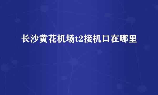 长沙黄花机场t2接机口在哪里