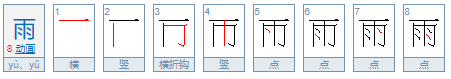 雨多少笔画