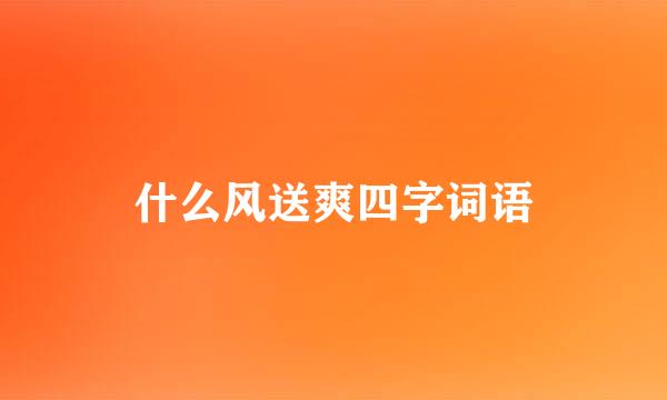 什么风送爽四字词语