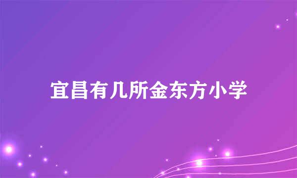 宜昌有几所金东方小学