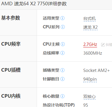 AMD7750的CPU是几核的啊？