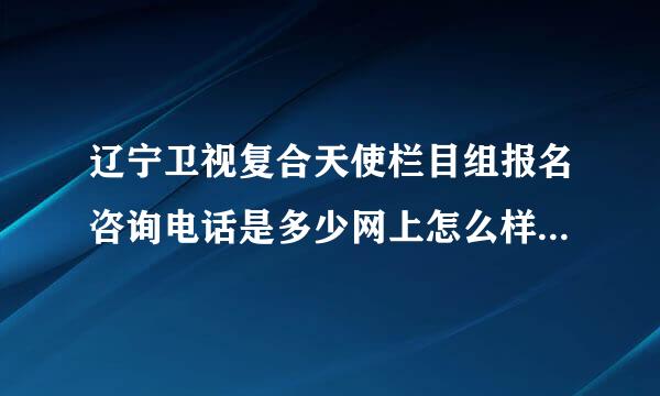 辽宁卫视复合天使栏目组报名咨询电话是多少网上怎么样才可以报名参加