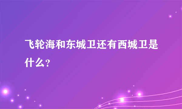 飞轮海和东城卫还有西城卫是什么？