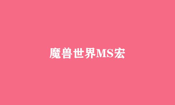 魔兽世界MS宏