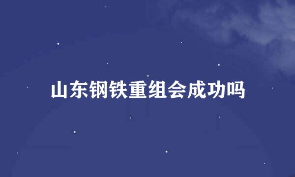 山东钢铁重组会成功吗