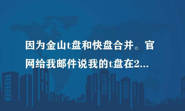 因为金山t盘和快盘合并。官网给我邮件说我的t盘在2013年4月1日后无法使用，那我t盘存的东西怎么办呀?