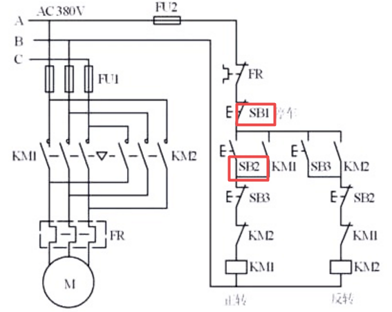电动机正反转电路原理图