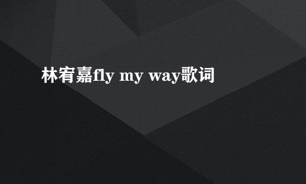 林宥嘉fly my way歌词