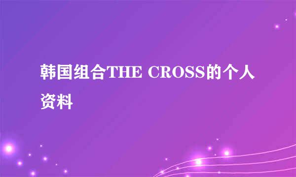 韩国组合THE CROSS的个人资料