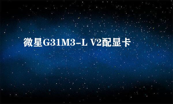 微星G31M3-L V2配显卡