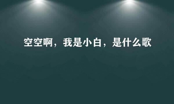 空空啊，我是小白，是什么歌