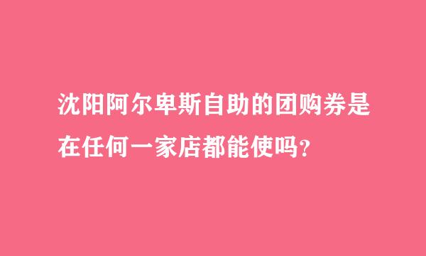 沈阳阿尔卑斯自助的团购券是在任何一家店都能使吗？