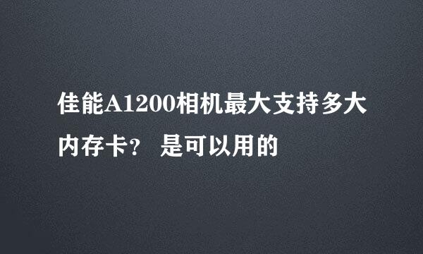 佳能A1200相机最大支持多大内存卡？ 是可以用的