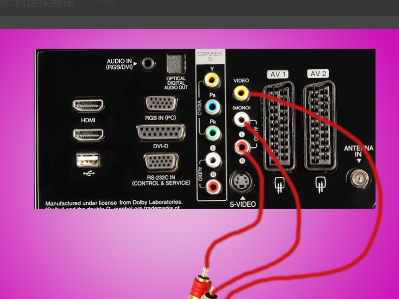 步步高带屏DVD影碟机与电视机的连接方法